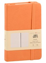 Записная книжка А6 96л лин. "Joy Book. Тициановый" иск.кожа, тонир.блок, скругл.углы, ляссе, резинка, карман на задн.форзаце