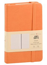 Записная книжка «Тициановый» А6, 96 листов в линейку, экокожа, Joy Book
