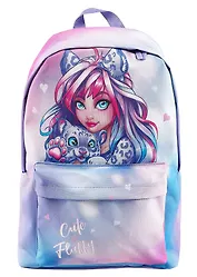 Рюкзак Феникс+, "Девушка с барсом", 1 отделение