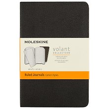 Набор записных книжек Moleskin Volant Pocket, 2 штуки, мягкая обложка, чёрная, 40 листов, А6