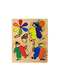 Клоуны (D103) (развивающая деревянная игра)