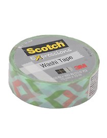Клейкая лента декоративная Scotch/Скотч Washi, 15 мм х 10 м, мята, 3M