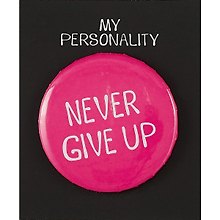 Значок круглый «Never Give Up», металл, 38 мм