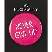 Значок круглый «Never Give Up», металл, 38 мм