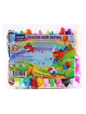 Mасса для лепки Mazari Creative, 24 цвета по 10 г. (+пластиковые стеки 3 шт.) (3+)
