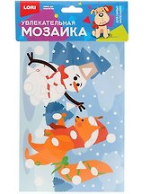 Увлекательная мозаика (набор малый) "Белочка и снеговик" Км-025
