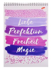 Блокнот А4 60л кл. "Brush strokes" спираль, ВД лак, ассорти