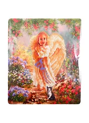 Алмазная мозаика MAZARI с мольбертом  Ангелочек с котом, 21х25 см, 1 дизайн, частичная выкладка,  ОПП упаковка.