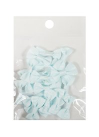 Бантики пришивные из ткани, голубые, 3 см, 20 штук