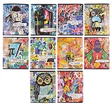 Тетради предметные Феникс+, "Граффити", 48 листов, 10 штук