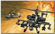 Модель, сборная, ITALERI, Вертолет AH-64A Apache  (1:72)