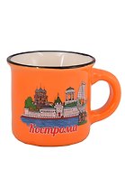 Кружка маленькая оранжевая Кострома (фарфор) (065-9-33-OR)