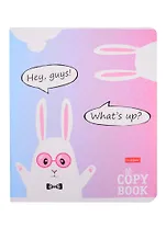 Тетрадь в клетку Hatber, "Прикольные зайцы", 18 листов, в ассортименте