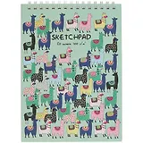 Скетчбук «Кактусы и альпаки» на пружине, А4, 80 листов