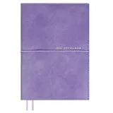 Ежедневник дат. 2026г. А6+ 128л "Шеврет" сиреневый, кожзам, мягк. переплет, застёжка-резинка, закладка, тисн. фольгой, офсет, справ.мат-лы, 2 ляссе, инд.уп
