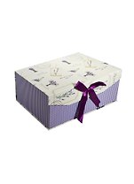 Коробка подарочная "Lavender" 27.5*18.5*11 прямоугольная, магнит, декор.бант, картон, Вейксинг