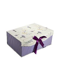 Коробка подарочная "Lavender" 27.5*18.5*11 прямоугольная, магнит, декор.бант, картон, Вейксинг