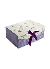 Коробка подарочная "Lavender" 27.5*18.5*11 прямоугольная, магнит, декор.бант, картон, Вейксинг