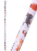 Бумага упаковочная 70*100см "World of Cats" суперглад., инд.уп.