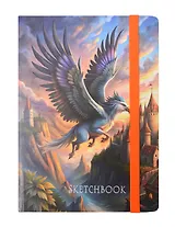 Скетчбук А5 80л "Грифон" 100г/м2, тв.обложка, мат.ламинация, резинка