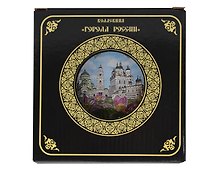 Тарелка декоративная Кремль,Коллаж (фарфор) (15см) (Астрахань) (15BL-82K3)
