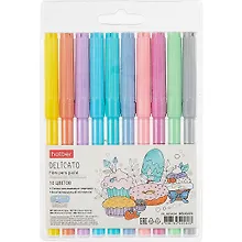 Фломастеры «Delicato Pastel» Hatber, 10 цветов