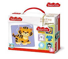Пазл «Зверята» 18 элементов, зигзаг, Maхi Baby Toys