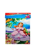 Самокл. мерцающая мозаика из мягк. пластика Принцесса с белкой (C1573-15) (набор для дет. творч.)