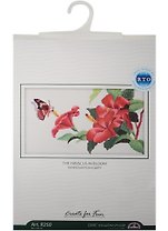 Набор для вышивания крестом Китайская роза в цвету (36х23см) (R250) (мулине DMS, канва Aida14, 5.5 клеток=1см, схема, игла, инструкция) (RTO) (Create for Fun)
