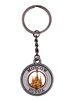 Брелок-канат Москва ХВБ (металл цв.ант.олово,вст.фигурн.зол.) (127ATN-8-18G)