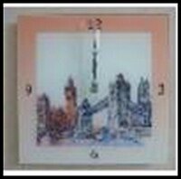 Сувенир Феникс Часы настенные 30*30см из стекла 27803