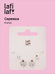 Набор сережки и пуссеты Сердечки (6шт) (металл) (12-71447-202510-SCOS-10) (Lafilaf)