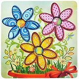Игрушка развивающая, Рамка-вкладка Цветочек