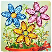 Игрушка развивающая, Рамка-вкладка Цветочек
