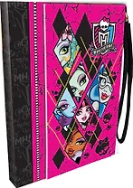 Записная книжка А6- 100л "Monster High" Notebook, иск.кожа, ручка, Академия Групп
