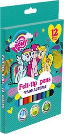 Фломастеры 12цв "My little pony" вент.колпачок, к/к, Академия Групп