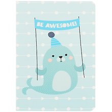 Записная книжка «Be awesome» А6, 32 листа в линейку, сшивка, Kairui, в ассортименте