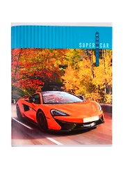 Тетрадь в клетку Unnika, "Спортивный автомобиль", 96 листов, в ассортименте