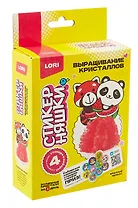 Выращивание кристаллов Стикерняшки "Арбузный перекус", красный кристалл