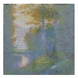 Алмазная мозаика (классическая) с подрамником, с полным заполнением, с квадратными стразами "Лесная тишина", 20 х 20 см