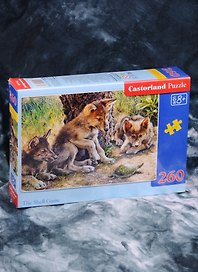 Пазл 260 Волчата с черепахой (32х23) (B-27385) (Castorland Puzzle) (8+)