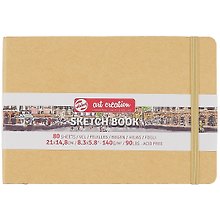 Блокнот для зарисовок 21*15см 80л "Art Creation" 140г/м2, 7БЦ, Крафт пейзаж, Fabriano 