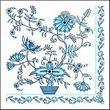 Салфетки Maki бум. сервиров. Голубые цветы (SLОG016401) (33х33) (20шт) (3сл)