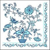 Салфетки Maki бум. сервиров. Голубые цветы (SLОG016401) (33х33) (20шт) (3сл)