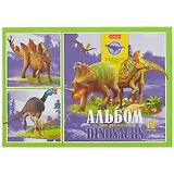 Альбом для рисования Hatber, "Эра динозавров", А4, 12 листов, на скрепке, в ассортименте