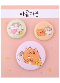 Набор значков «Kawaii. Котики», металл, 2 штуки 25 мм, 1 штука 38 мм