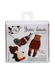 Набор для творчества, Арт Узор Брошь деревянная "Милые зверушки", набор для создания, 8*8*1,5 см 2474225
