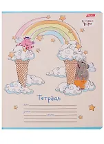 Тетрадь в линейку Hatber, "Летающие звери", 12 листов, в ассортименте