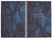 Тетрадь А4 96л кл. "Unlimited" гребень, мел.картон, выб.лак, двойная обложка - 1