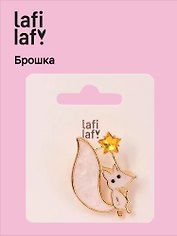 Брошка Перламутровая серия Лисенок со звездочкой (пластик) (Lafilaf)